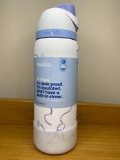 Owala "Tied and True" 32oz Free Sip AUTHENTIC Blue Bows ~With Boot~ UO Exclusive