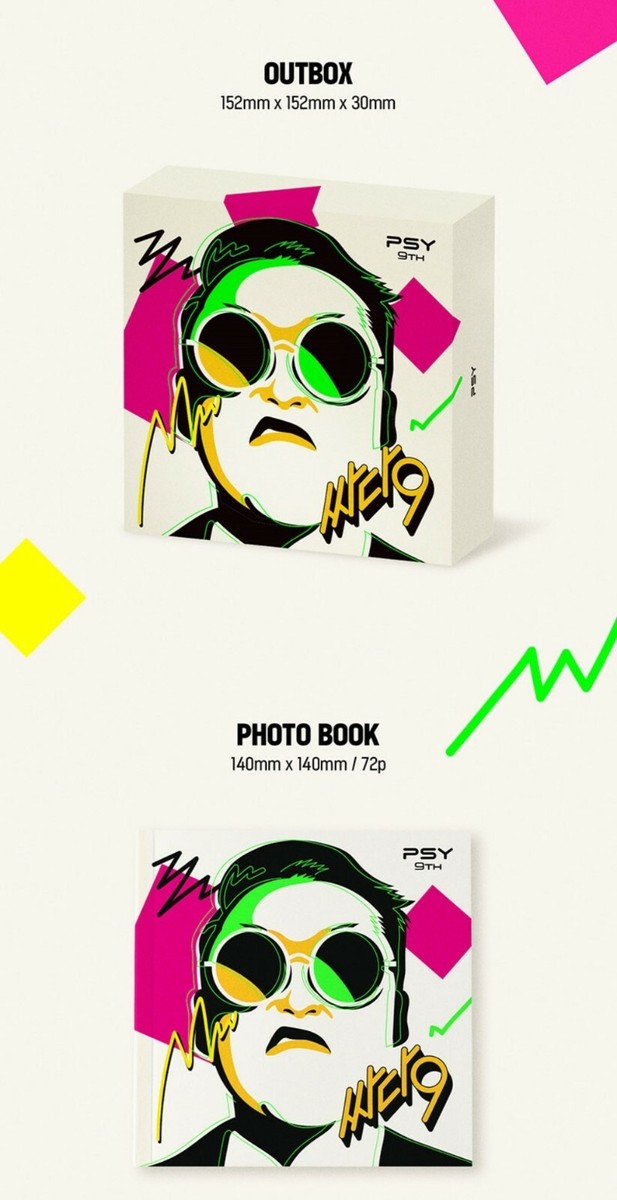 K-POP PSY 9th Album [SSADA9/싸다9] CD+72p P.Book+Pop-Up Card+