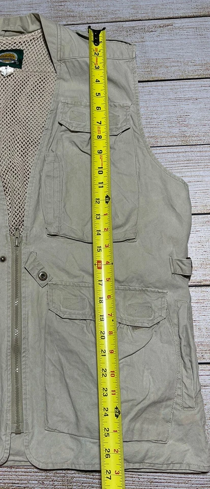 Cabela's Mens Hunting Shooting Fishing Photography Vest Kahiki Cotton Mesh Sz M - Image 3 of 4