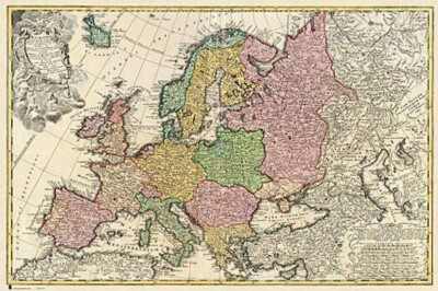 #ad #ad Antique Map Of Europe Mapa De Europa Poster Print Spanish Version $14.99