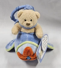 NEW Carter's Little Guy on the Go BEAR Stuffed Plush Clip Pull Toy Airplane