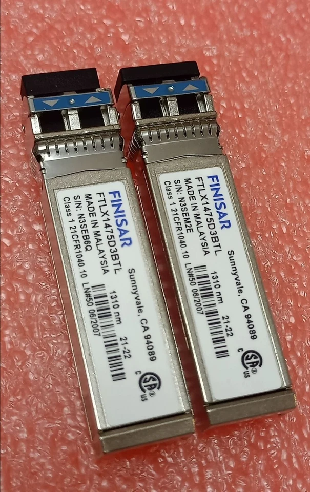 4pcs Finisar FTLX1475D3BTL 10gbase-lr/lw SFP+LR 10km 1310nm Transceiver Module - Image 4 of 4