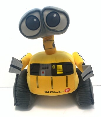 DISNEY STORE PIXAR EXCLUSIVE WALL-E Plush Stuffed Toy Yellow Robot 14'' approx.