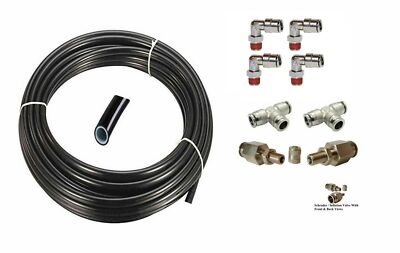 3/8'' Port Air Suspension Bags Inflation, Mock Up Fittings Kit W 3/8'' OD DOT Hose
