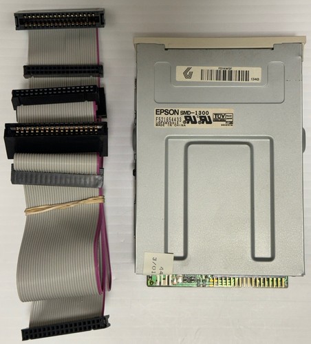 ๐ป๐พ Vintage Epson SMD-1300 1.44MB 3.5" Internal Floppy Drive W/ Cable Working - Picture 2 of 10