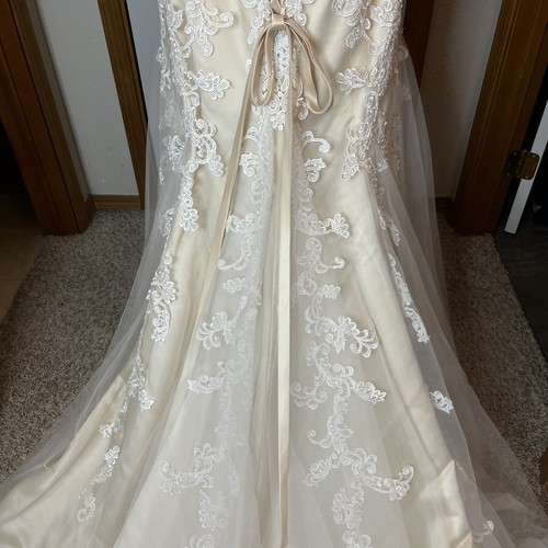 Casablanca Bridal Gown Lotus In Champagne / Ivory/ Silver Size 18 Style 2242 - Picture 16 of 22
