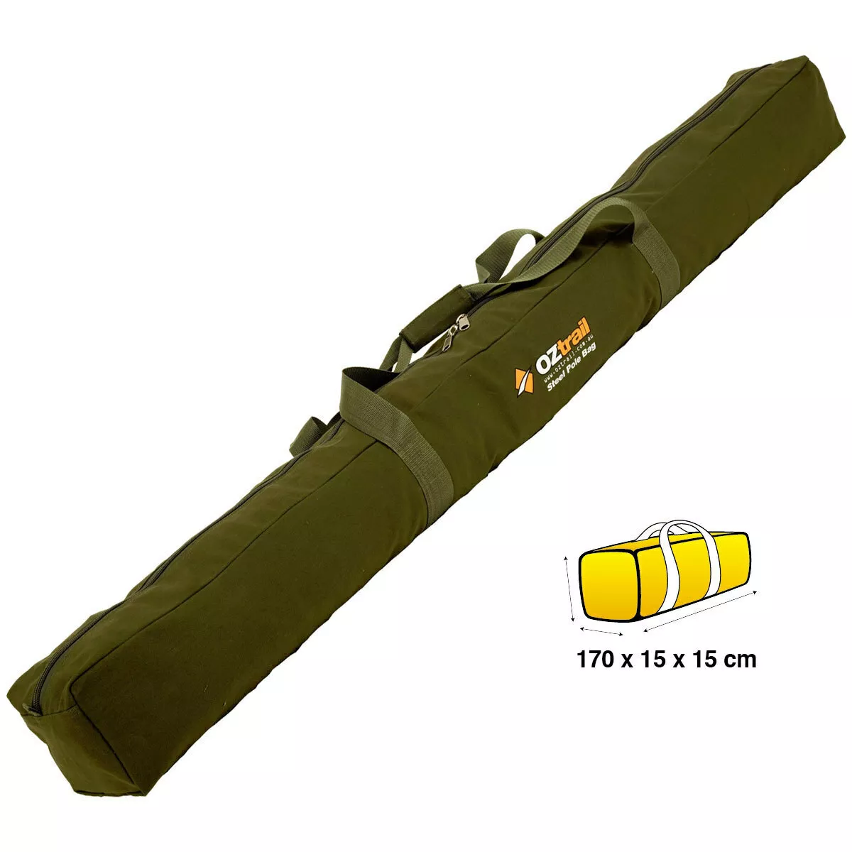Canvas tent outlet pole bag