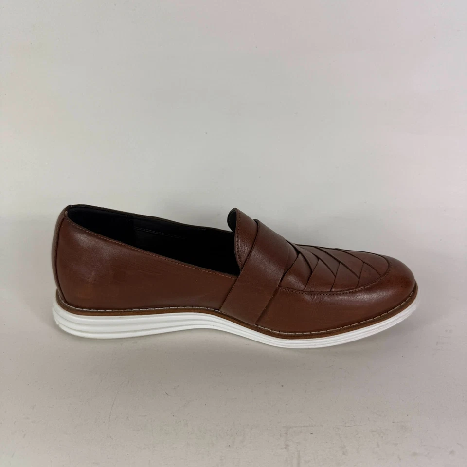Zapato Oxford Cole Haan Grand OS para mujer 7 cuero marrón sin cordones parte superior baja W15302 Foto 3 de 4