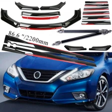 For 16-18 Nissan Altima Sedan Front Bumper Lip /Spoiler Splitter Side Skirt Body