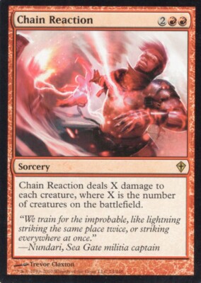 4X CHAIN REACTION 74/145 WORLDWAKE MTG MAGIC NM X4 (yourdeckbuilder)