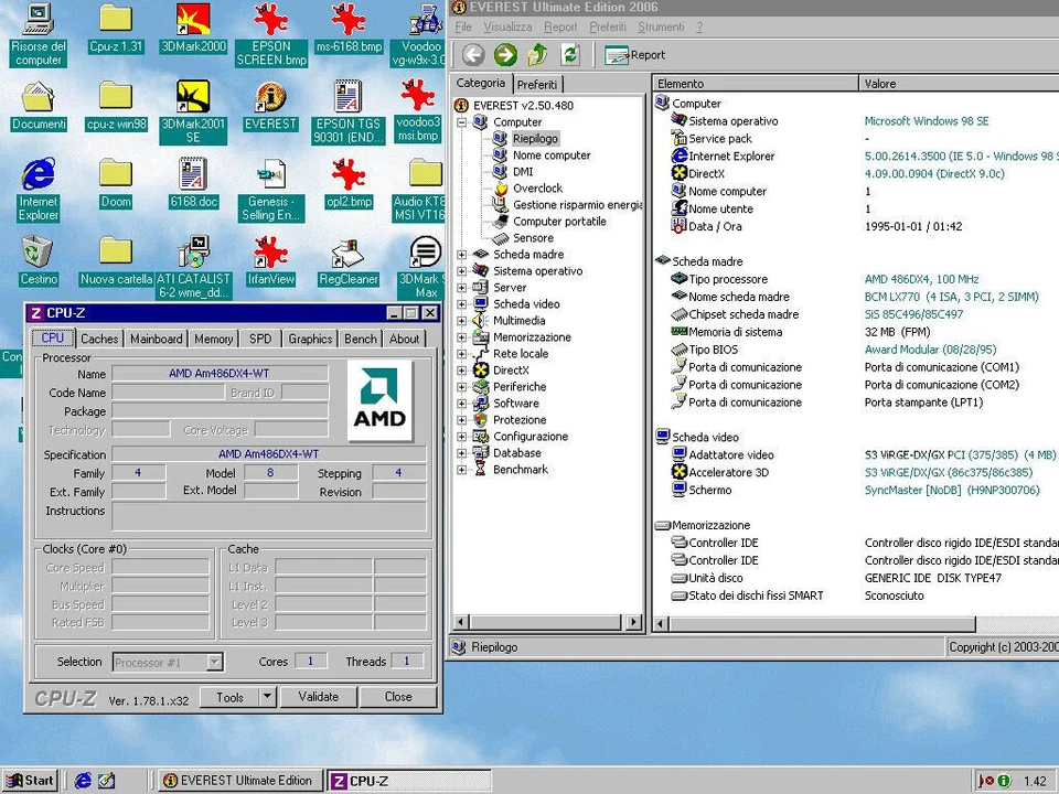 486 100MHZ AMD Am486 DX4-100 + Heatsink A80486DX4-100 SV8B SV8T NV8T Vintage CPU - Immagine 4 di 4