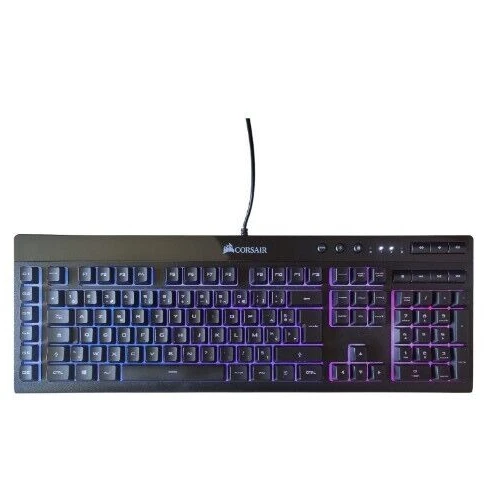 Corsair K55 RGB USB AZERTY mechanisch französisch schwarz Tastatur  USB Gaming - Bild 2 von 4
