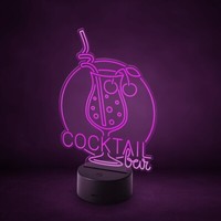 Acrylglasschild Led-Lampe Licht Deko Dekoration Schlaflicht - Cocktail