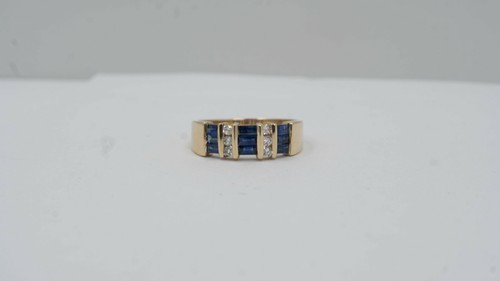 Anello zaffiro e diamanti 1,28 carati - oro giallo 14 kt - Foto 8 di 9