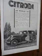 Citroen C4F C6F 72+ Eversharp Advertising Paper ILLUSTRATION 1930 Collar