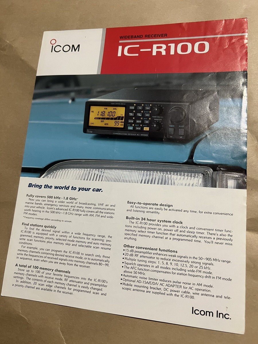 ICOM 広帯域受信機 IC-R100 ICOM IC-R100 広帯域受信機 アイコム