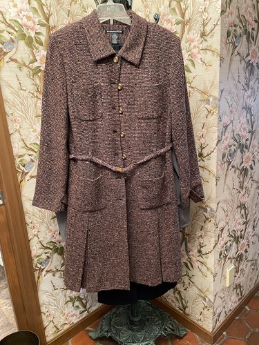 Bloomingdales NOW Woman❤️ Coat Jacket Fall Spring Overcoat Sz 14 Button NWT - 第 2/5 張圖片