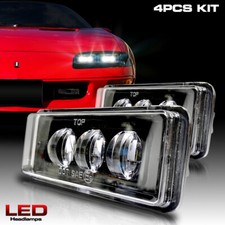 White LED 4 HeadLights Head Lamp Kit Light for Chevrolet Camaro 1993-1997 4-PACK
