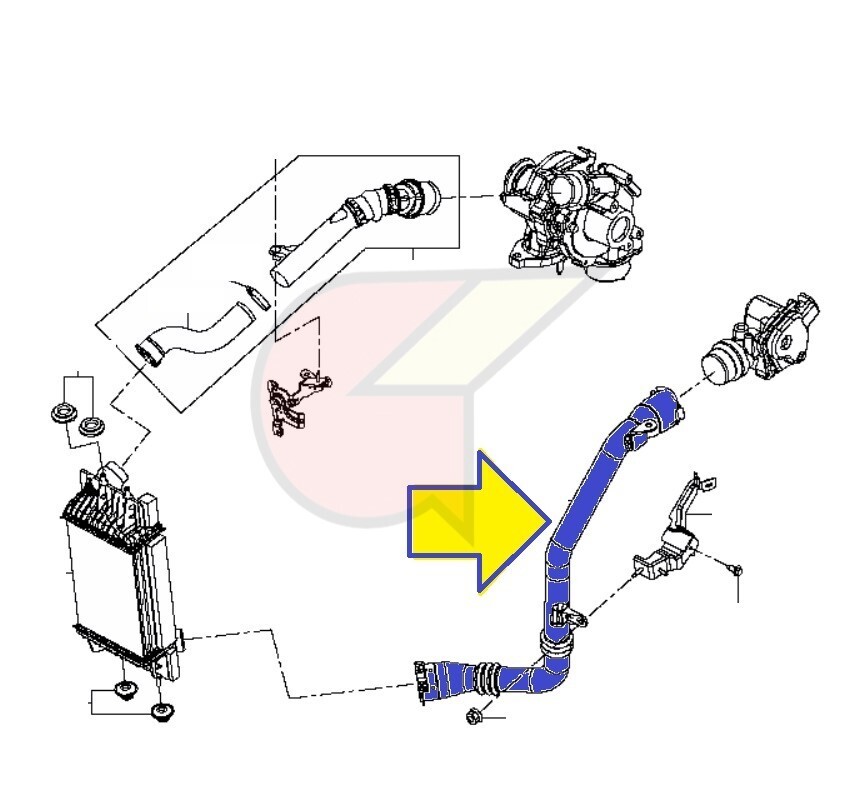 TUBO ARIA TURBO INTERCOOLER NISSAN JUKE(F15) NV200 1.5 dCi 144601KB2E