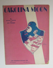 Carolina Moon Davis/Burke 1928 Sheet Music