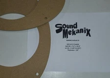 MDF Speaker / Spacer Rings, 1/4" Thick, 6x9" to 6.5" SMALL Adapters One Pair 