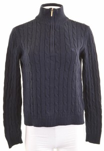 ladies zip neck jumper