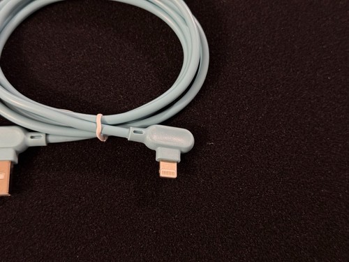 Câble Lightning vers USB - Bleu (1 mètre) (embout L) (certifié MFi) - Photo 6 sur 6