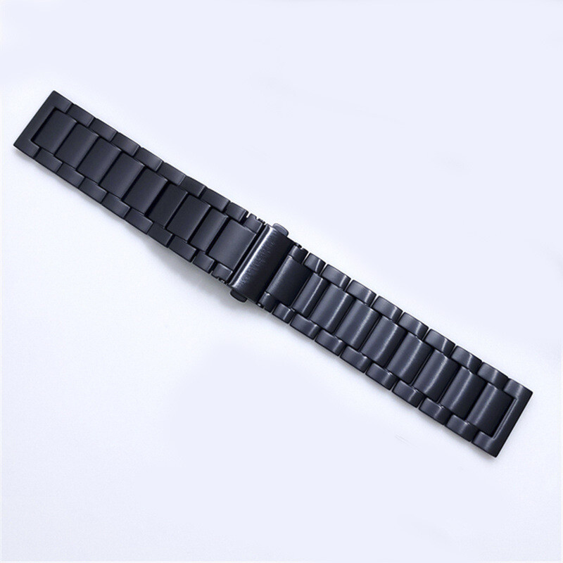 Quality 3 beads titanium alloy metal watch band strap 16/18/20/22mm universal