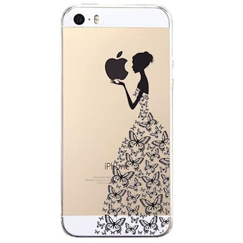 Pour iPhone 5/6/7/8/X Étui transparent en silicone en motif Mandala créatif - Photo 37 sur 37