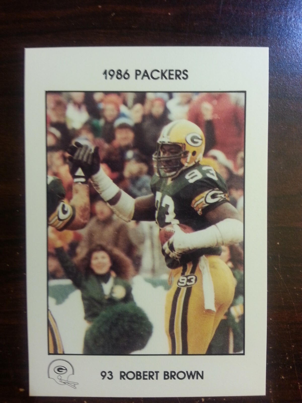 1986 Green Bay PACKERS Police #93 ROBERT BROWN Virginia Tech HOKIES Edenton NC