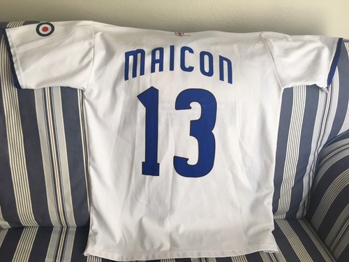 MAILLOT DE FOOTBALL INTER MILAN ITALIE MAICON #13 BLANC ADULTE M/L - Photo 2/2