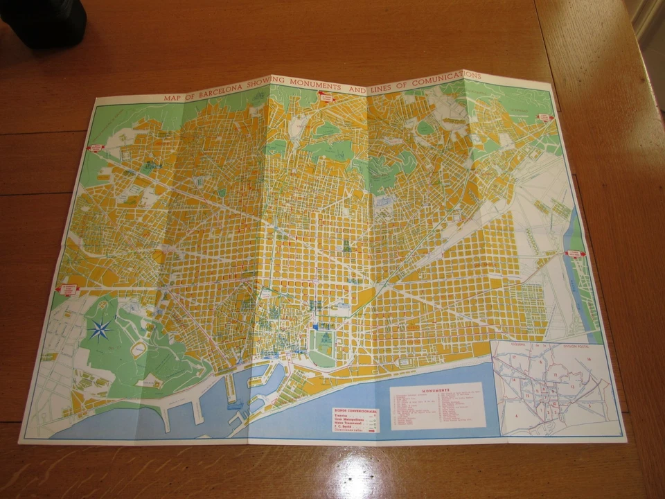 BARCELONA Street map - a La Vista - English Edition - Guide showing Monuments  - Image 4 of 4