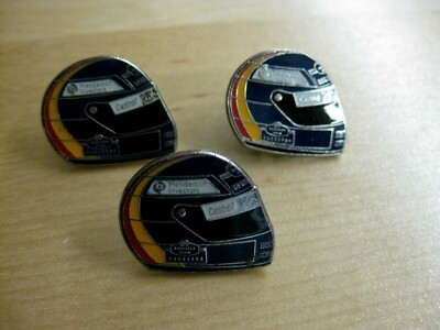 3 x Pin FORMULA 1 - Genuine HH. Frentzen Edition Helmet Jordan Sonax Castrol 455