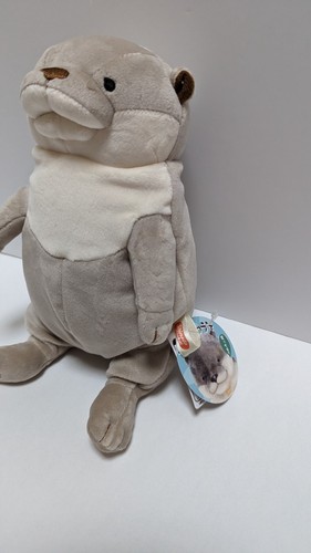 Shinada Global Mochi-KawaUso Otter Gray Plush Doll Stuffed Toy 8.6" M Size - Picture 4 of 12