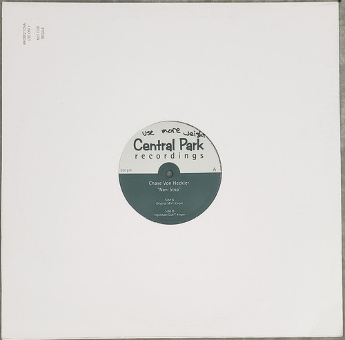 Chase Von Heckler – Non-Stop 2001 Central Park Recordings CPR3005 EX Free Ship - Picture 4 of 5