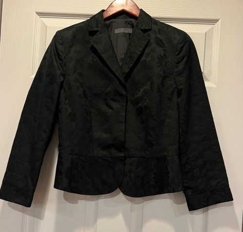 Alberta Ferretti made in Italy size 10 black floral blazer (jacket) - Picture 3 of 6