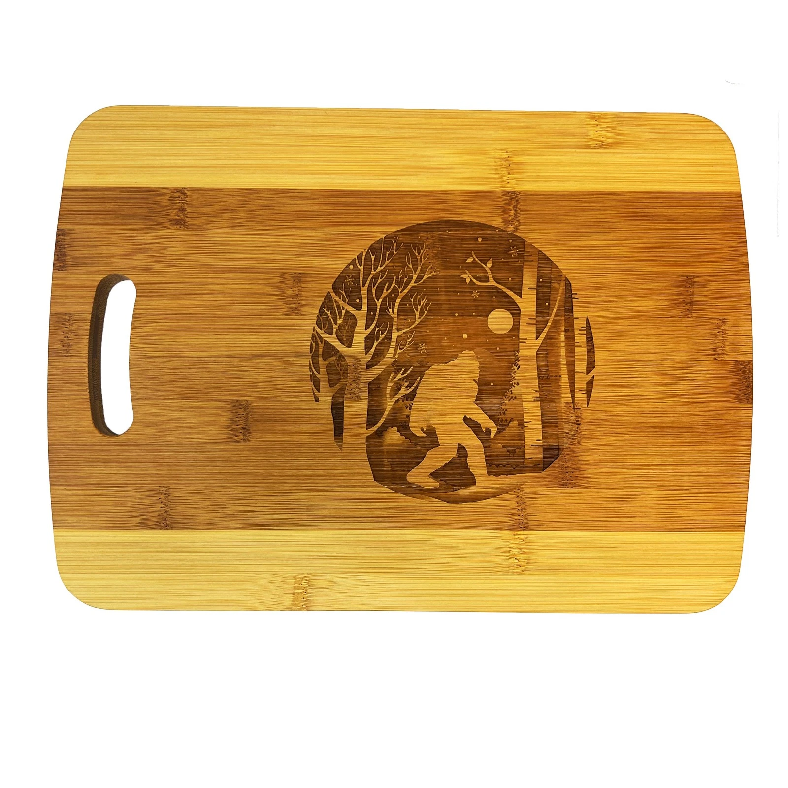 Winter Sasquatch Cutting Board 14''x9.5''x.5'' Bamboo Bigfoot
Opens in a new window or tab