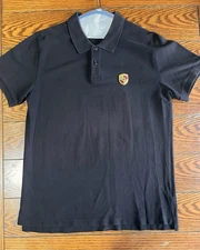 Porsche Design Drivers Collection Crest Polo Shirt Black Men’s L Genuine