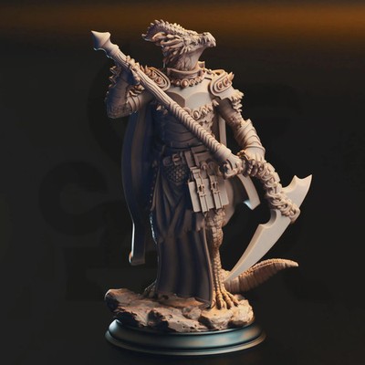 Ilvias the Reaper   Silver Dragonkin Warlock - DM Stash 32mm