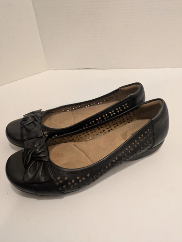 Ballerine Clarks Bendables nere diario poesia pelle traforata comode 7
