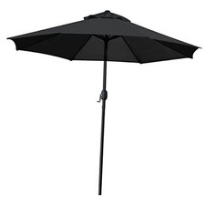 9' Patio Umbrella Outdoor Table Umbrella with 8 Sturdy Ribs Black