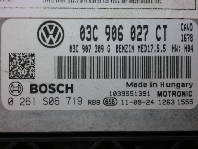 Centralina motore VW Scirocco 03C906027CT 0261S06719 2012y ECU OEM - Immagine 2 di 4