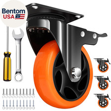 4" Caster Wheels, Outstanding Casters Set of 4 Heavy Duty, Silent Industrial Cas