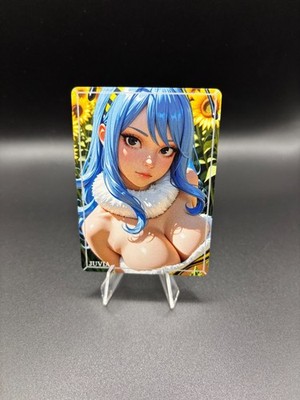 Juvia Fairy Tail Waifu Card TCG Full Art Waifu Legends Custom Goddess Anime