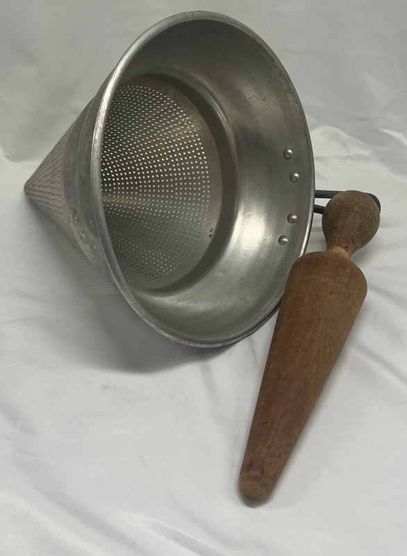 Vintage Aluminum Cone Sieve Food Mill Food Strainer Canning
