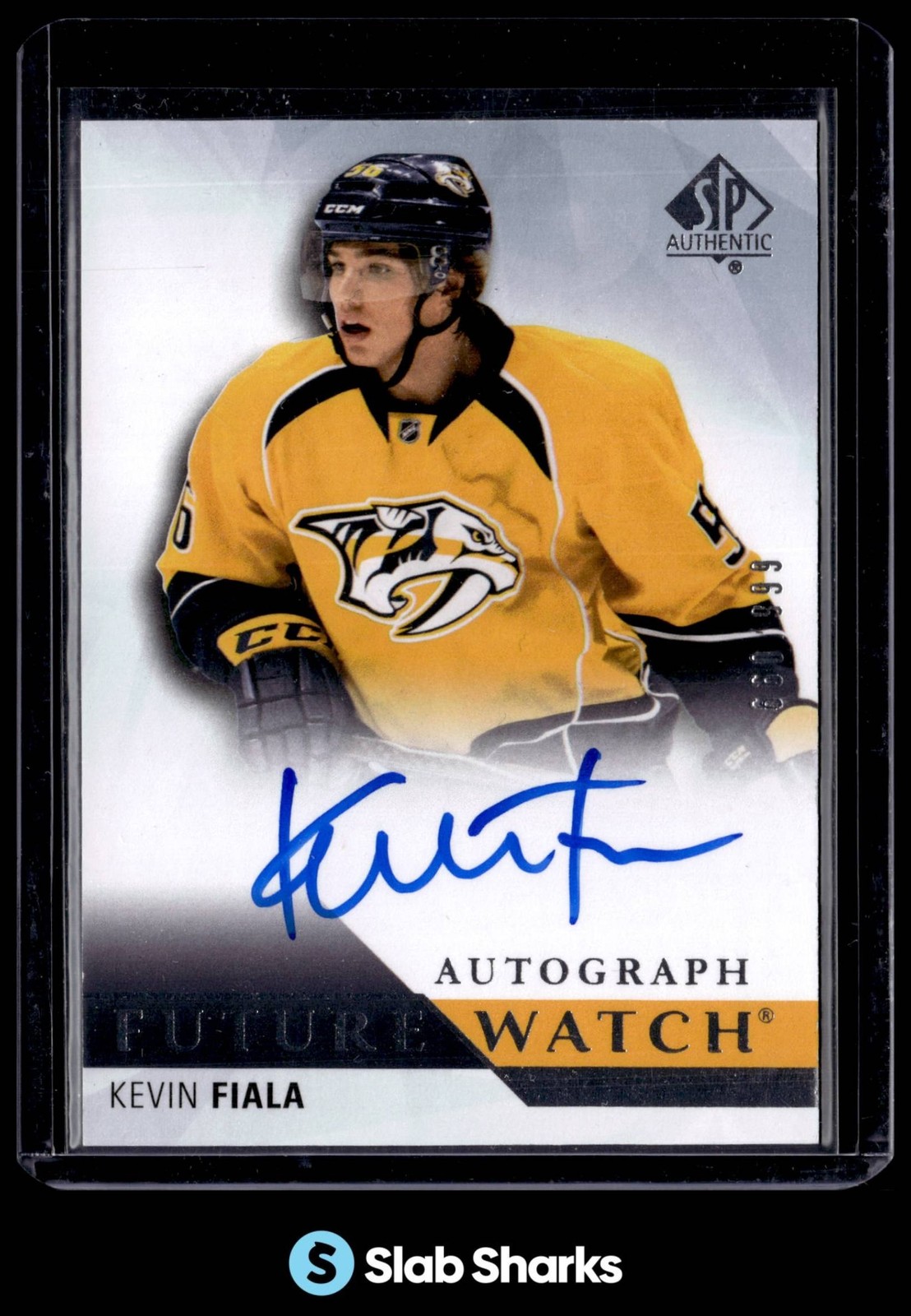 2015 SP AUTHENTIC #237 KEVIN FIALA AUTO RC FUTURE WATCH ROOKIE /999