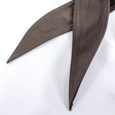 Leather Wrap Obi Belt Taupe Brown Suede Lined Sash Tie Cinch Accessory
