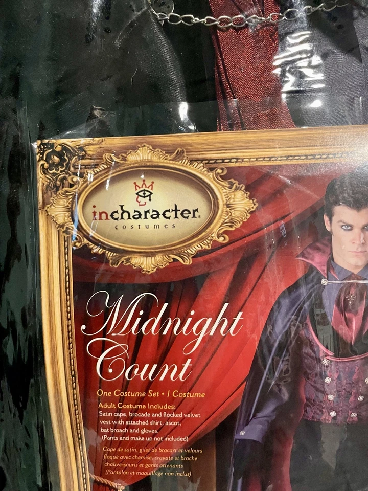 Disfraz de Halloween InCharacter Midnight Count Vampire Deluxe Adulto Hombre XL CM1109 Foto 2 de 4
