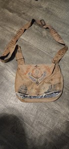 Folk Art Painted Imperial German Ship Captains Document Bag Fresh Estate Find