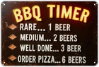 Vintage Funny Beer Grill Metal Sign Wall Decor 8 x 12 in